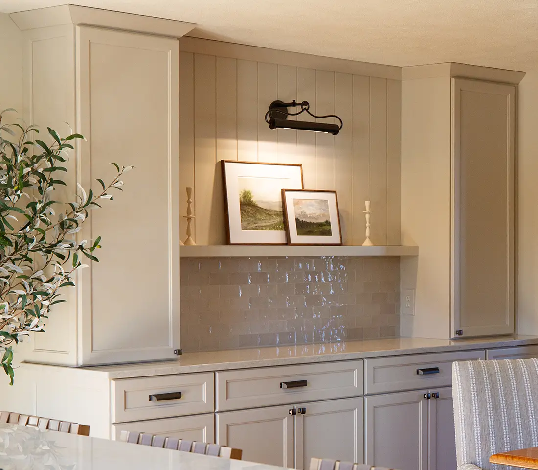 lighting feature showcasing two photo frames in bloomington il home